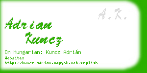 adrian kuncz business card