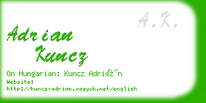 adrian kuncz business card